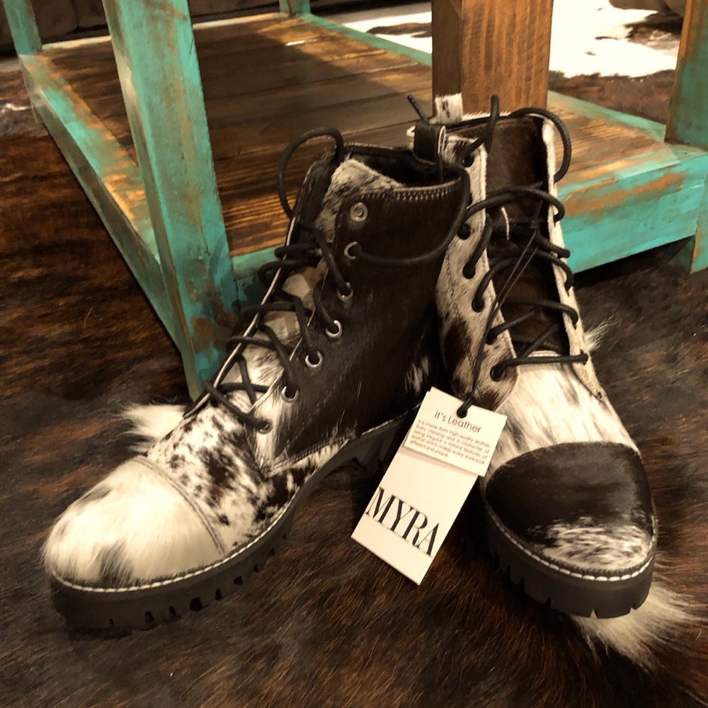 Fervence Cowhide Combat Boot